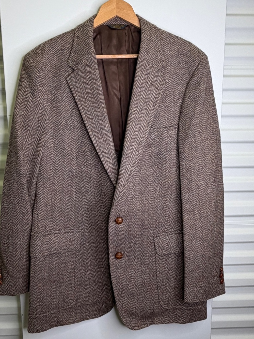 Vintage Palm Beach Jay Stevens Union Made 100% Wool USA Made 46L Big Tall Blazer